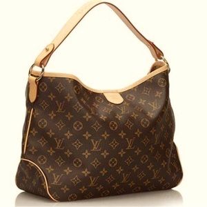Louis Vuitton Messenger Handbag Brown Flower